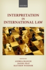Interpretation in International Law - eBook