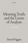 Meaning, Truth, and the Limits of Analysis : Ten Studies - eBook