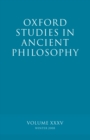 Oxford Studies in Ancient Philosophy XXXV : Winter 2008 - eBook