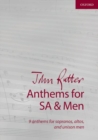 John Rutter Anthems for SA and Men : 9 anthems for sopranos, altos, and unison men - Book
