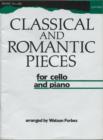 Classical and Romantic Pieces for Cello - Book