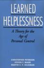 Learned Helplessness : A Theory for the Age of Personal Control - Book