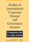 Studies in International Corporate Finance and Governance Systems : A Comparison of the US, Japan and Europe - Book