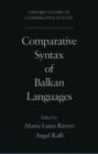 Comparative Syntax of Balkan Languages - Book