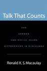Talk that Counts : Age, Gender, and Social Class Differences in Discourse - Book