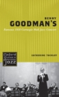 Benny Goodman's Famous 1938 Carnegie Hall Jazz Concert - Book