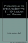 Proceedings of the British Acad 87, 1995 - Book