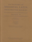 Dictionary of Medieval Latin from British Sources: Fascicule VI: M - Book