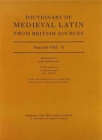 Dictionary of Medieval Latin from British Sources : Fascicule VIII: O - Book