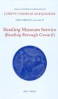 Corpus Vasorum Antiquorum, Great Britiain Fascicule 23, Reading Museum Service (Reading Borough Council) - Book