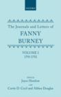 The Journals and Letters of Fanny Burney (Madame d'Arblay): Volume I: 1791-1792 : Letters 1-39 - Book
