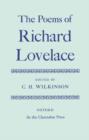Poems of Richard Lovelace - Book