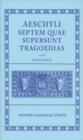 Aeschylus Tragoediae : Septem Quae Supersunt Tragoedias - Book