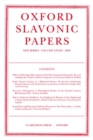 Oxford Slavonic Papers: Volume XXXIII (2000) - Book
