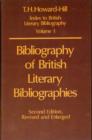 Bibliography of British Literary Bibliographies - Book