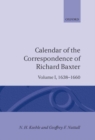 Calendar of the Correspondence of Richard Baxter: Volume I: 1638-1660 - Book