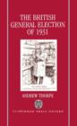 The British General Election of 1931 - Book