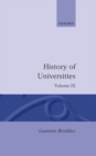 History of Universities: Volume IX: 1990 - Book