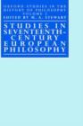 Studies in Seventeenth-Century European Philosophy - Book