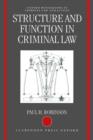 Structure and Function in Criminal Law - Book