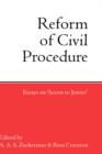 The Reform of Civil Procedure : Essays on 'Access to Justice' - Book