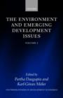 The Environment and Emerging Development Issues: Volume 1 - Book