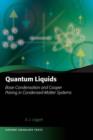 Quantum Liquids : Bose condensation and Cooper pairing in condensed-matter systems - Book