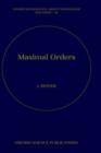 Maximal Orders - Book