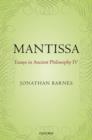 Mantissa : Essays in Ancient Philosophy IV - Book