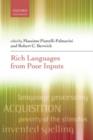 Rich Languages From Poor Inputs - Book