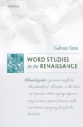 Word Studies in the Renaissance - Book