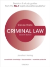 Criminal Law Concentrate : Law Revision and Study Guide - Book