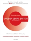 English Legal System Concentrate : Law Revision and Study Guide - Book