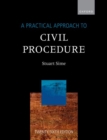 A Practical Approach to Civil Procedure - Book