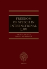 Freedom of Speech in International Law - Book