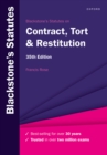 Blackstone's Statutes on Contract, Tort & Restitution - eBook