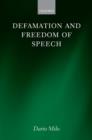 Defamation and Freedom of Speech - Book
