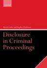Disclosure in Criminal Proceedings - Book