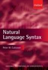 Natural Language Syntax - Book
