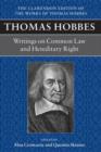 Thomas Hobbes: Writings on Common Law and Hereditary Right - Book