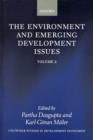 The Environment and Emerging Development Issues: Volume 2 - Book