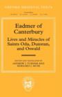 Eadmer of Canterbury: Lives and Miracles of Saints Oda, Dunstan, and Oswald - Book