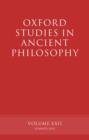 Oxford Studies in Ancient Philosophy volume XXII : Summer 2002 - Book