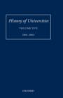 History of Universities : Volume XVII 2001-2002 - Book