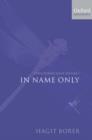 Structuring Sense: Volume 1: In Name Only - Book