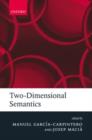 Two-Dimensional Semantics - Book