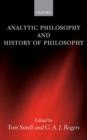 Analytic Philosophy and History of Philosophy - Book