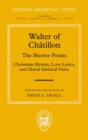 Walter of Chatillon : The Shorter Poems: Christmas Hymns, Love Lyrics, and Moral-Satirical Verse - Book