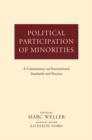 Political Participation of Minorities : A Commentary on International Standards and Practice - Book