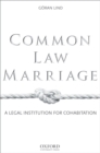 Common Law Marriage : A Legal Institution for Cohabitation - eBook